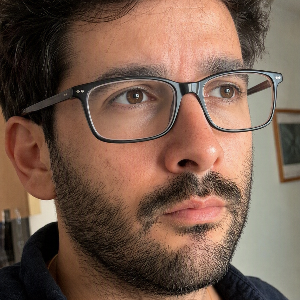 Remove Glare from Glasses - clean photo after AI glare removal